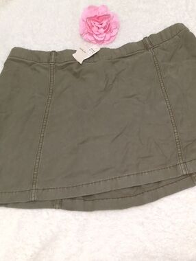aerie Olive Utility Mini Skirt